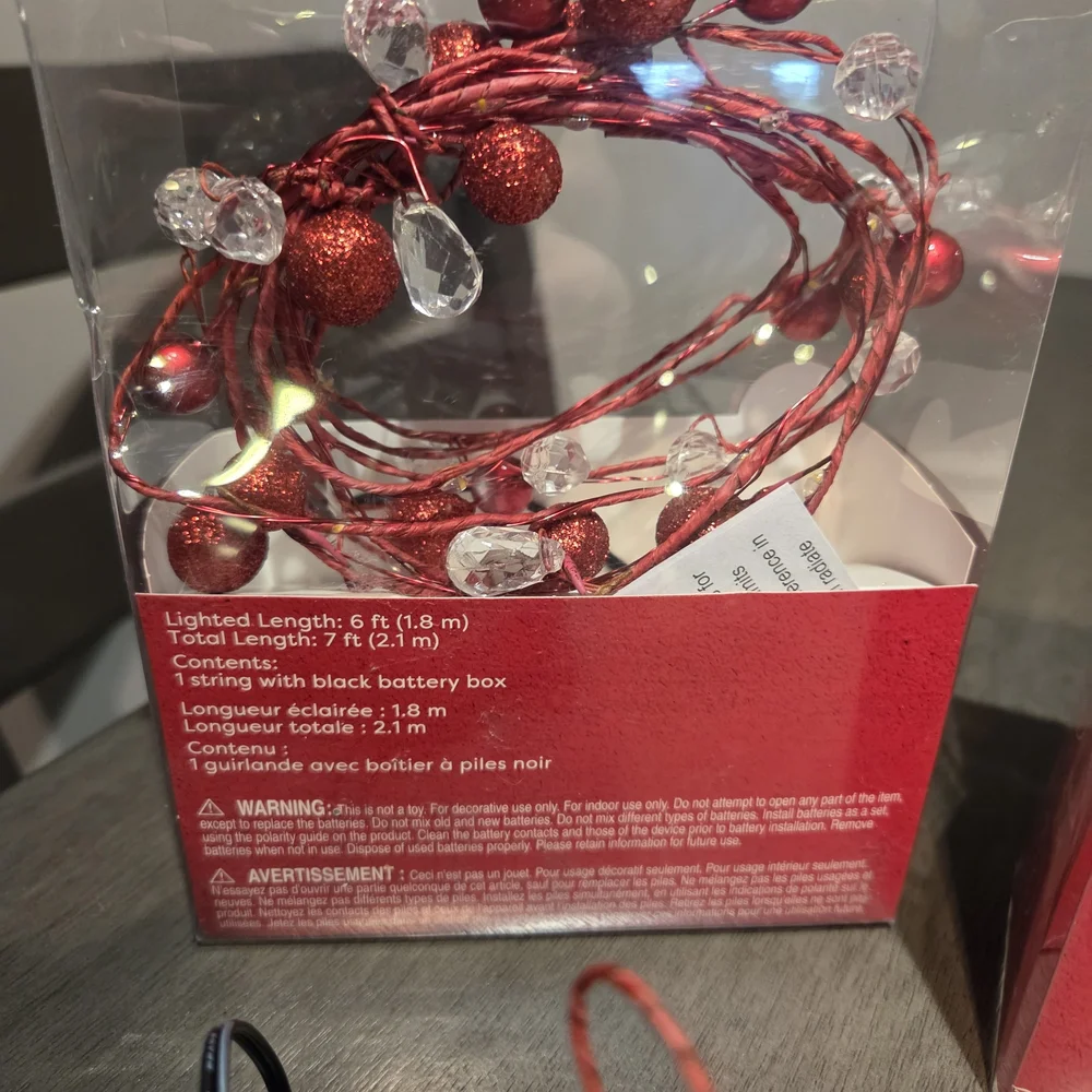 Ashland Sparkling Red LED String Lights (Set Of 2 Boxes)